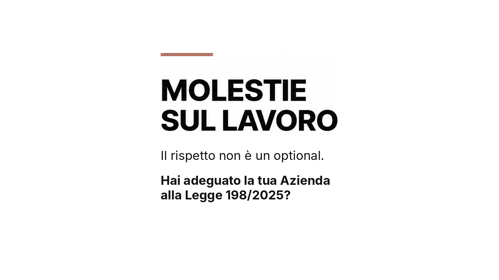 Molestie sul lavoro